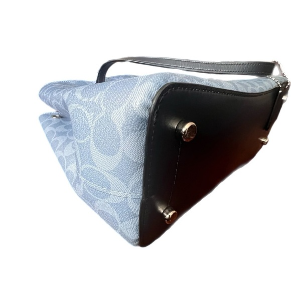 Coach AVENUE CARRYALL IN SIGNATURE CANVAS COACH F48735 Bag Tote Denim Blue - Picture 8 of 13